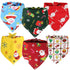 Small, medium and large dog dog cat triangle saliva towel Christmas decorative scarf